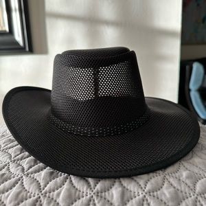 American Hat Maker Black Mesh Summer Hat